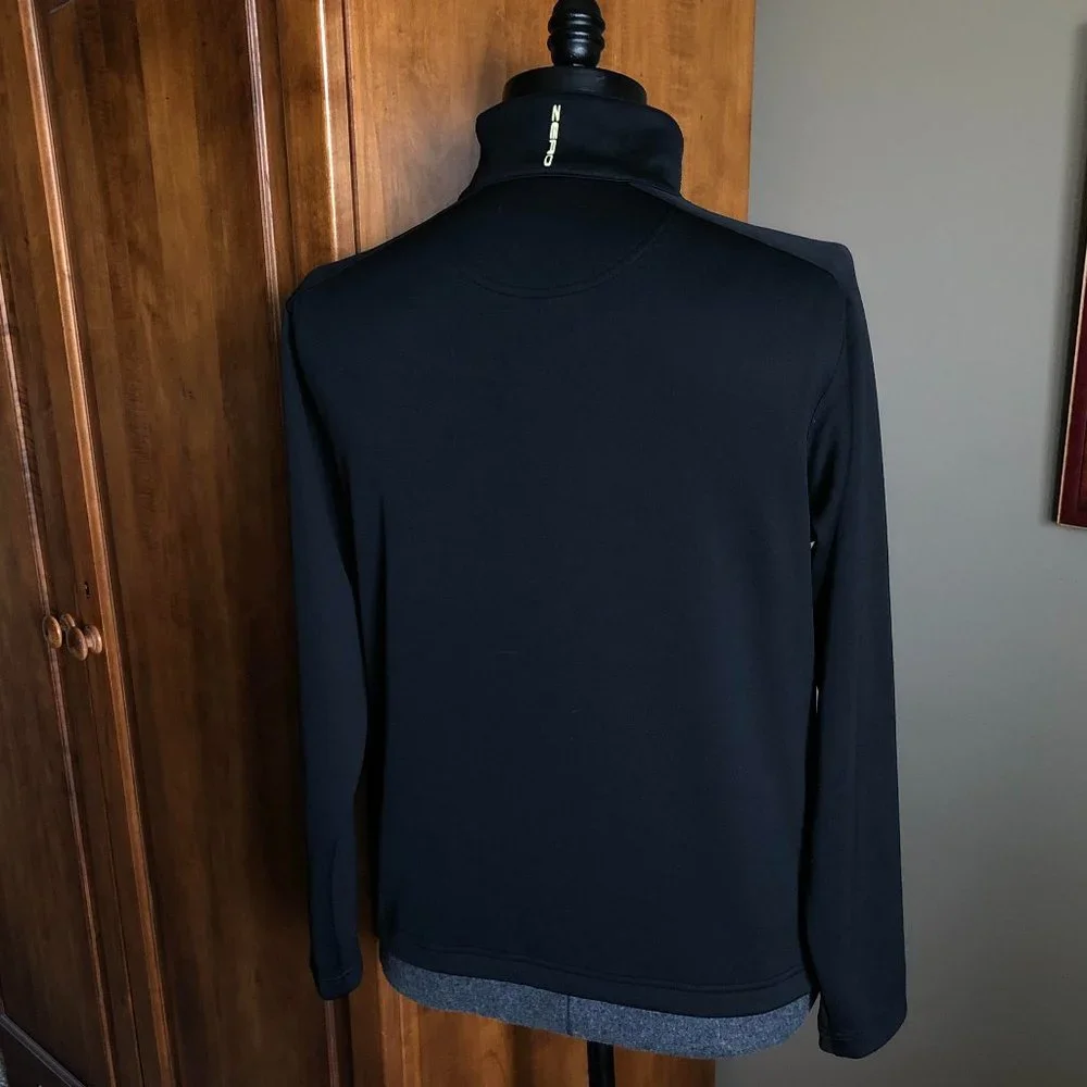 ZERO RESTRICTION Men's Black & Yellow Golf Performance Half Zip - Size MEDIUM - Picture 9 of 15